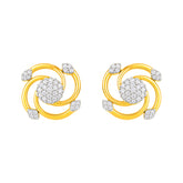 22k Yellow Cubic Zirconia Fancy Earrings with gold weight of 6.34g